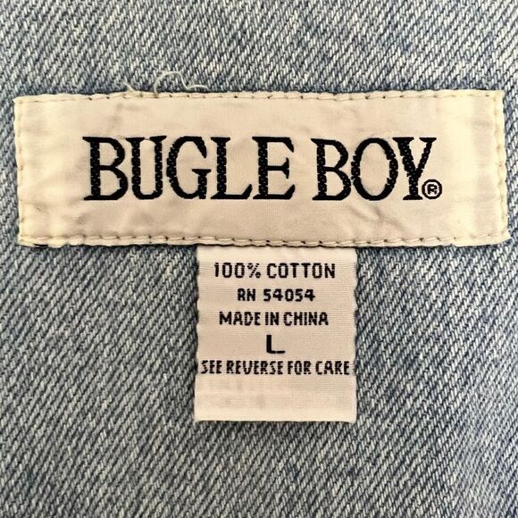 VINTAGE BUGLE BOY DENIM TRUCKER JACKET - Picture 6 of 12